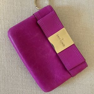 Kate Spade Fuchsia Bow Zipper Case